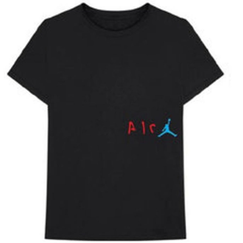 Jordan Black Tee with Blue Cactus Jack Design - Picture 2 of 9